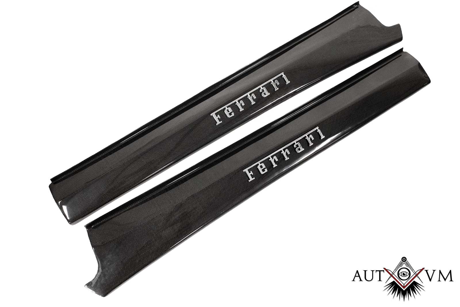 Ferrari F430 Carbon Einstiegsleiste Abdeckung mit Schriftzug 1