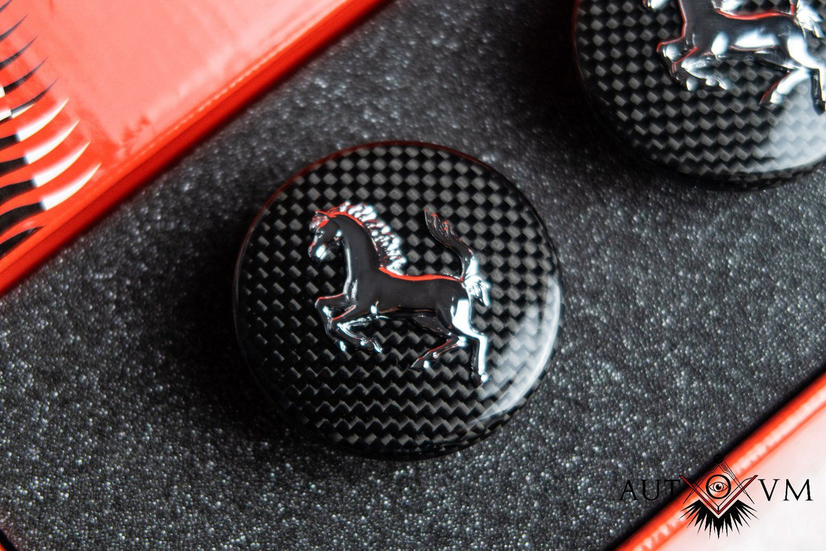 Carbon-Nabenkappen 55 mm für Ferrari – 4er-Set – weitere Ansicht 5