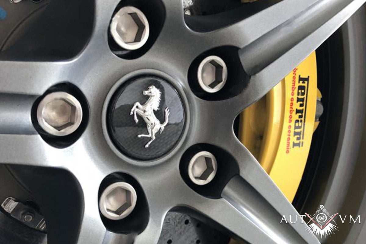 Carbon-Nabenkappen 55 mm für Ferrari – 4er-Set – weitere Ansicht 7