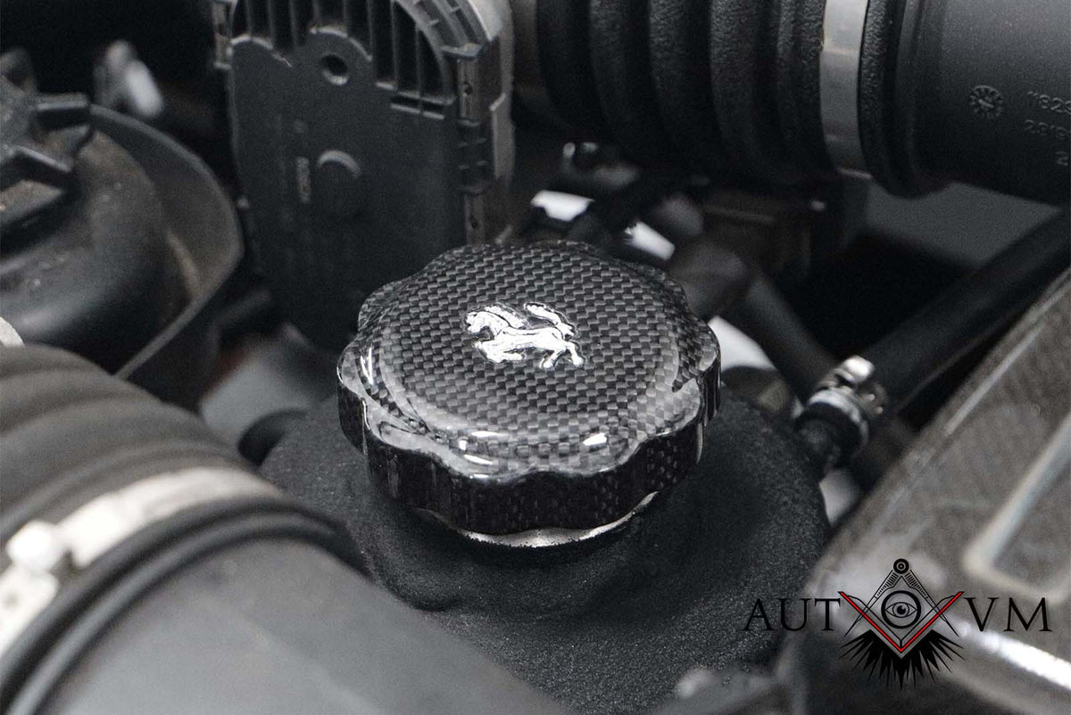 Carbon-Abdeckung für Ferrari Öldeckel – mehrere Modelle – weitere Ansicht 6
